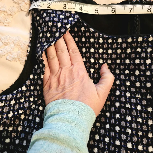 Banana Republic Black, Blue and White Midi Dress - Picture 13 of 15